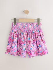 Pink Ditsy Floral Print Pull On Jersey Shorts (3-16yrs) - Image 4 of 7