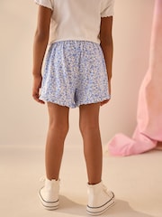Blue Ditsy Floral Print Pull On Jersey Shorts (3-16yrs) - Image 2 of 3