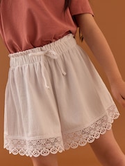 White Lace Trim Pull On Short Skirt (3-16yrs) - Image 1 of 1