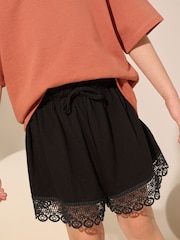 Black Lace Trim Pull On Short Skirt (3-16yrs) - Image 1 of 1