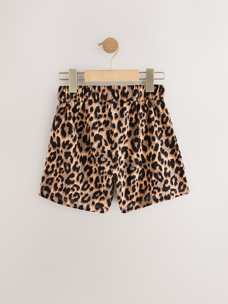 Animal Print 100% Cotton Jersey Shorts (3-16yrs) - Image 4 of 7