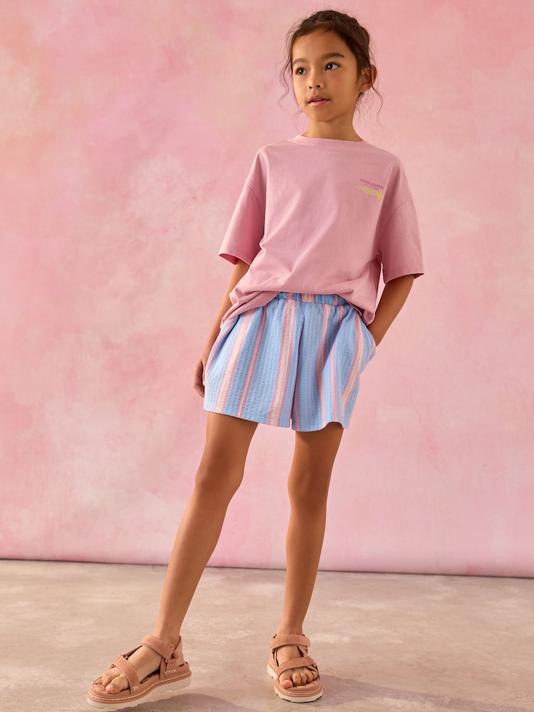 100% Cotton Pull On Textured Shorts (3-16yrs) - Image 2 of 3