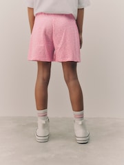 Red Gingham 100% Cotton Pull On Textured Shorts (3-16yrs) - Image 4 of 9