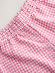 Red Gingham 100% Cotton Pull On Textured Shorts (3-16yrs) - Image 9 of 9