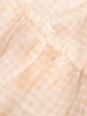 Neutral Gingham Print Mesh Skirt (3-16yrs) - Image 8 of 8