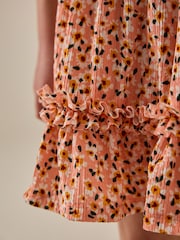 Orange Floral Textured Frill Skirt (3-16yrs) - Image 4 of 8