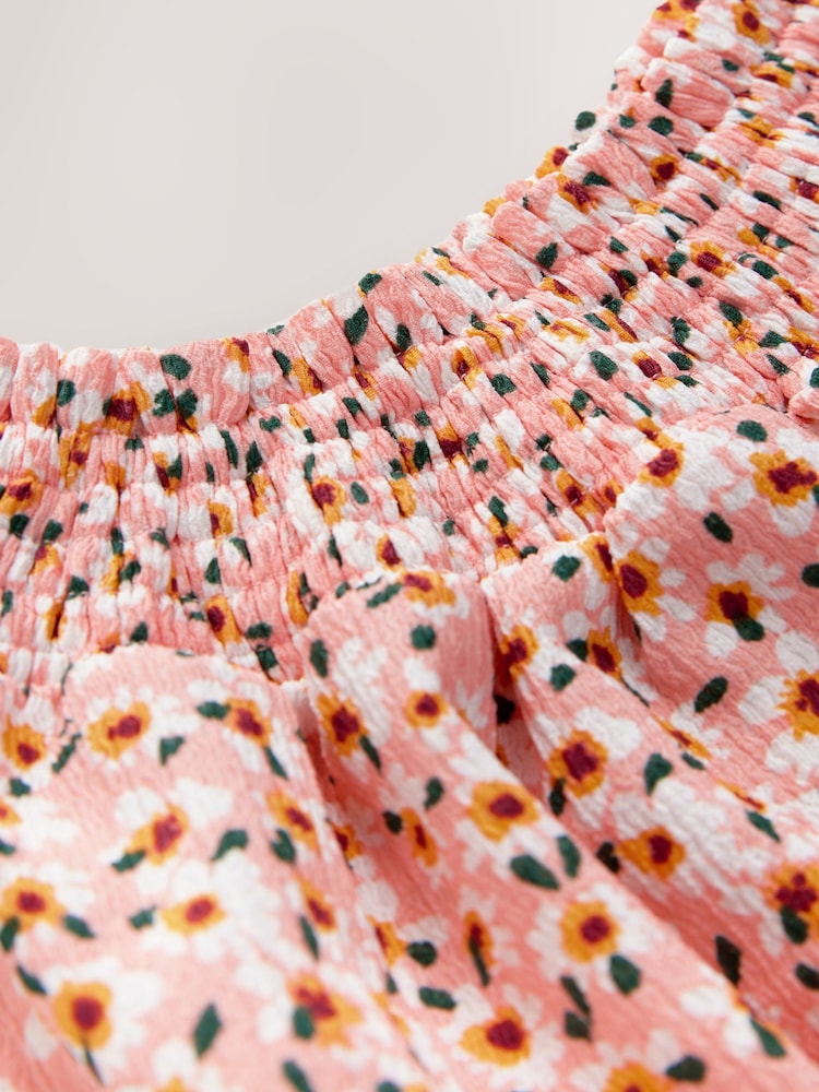 Orange Floral Textured Frill Skirt (3-16yrs) - Image 7 of 8