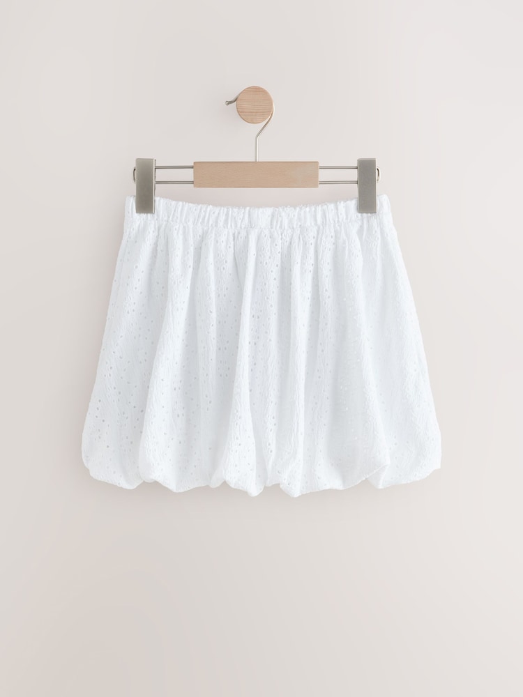 White Broderie Puffball Skirt (3-16yrs) - Image 2 of 4
