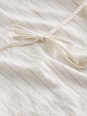 Ecru Pinstripe Woven Mix Tie Side Top - Image 7 of 7