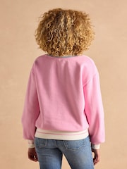 Pink Cotton Rich - Joules Varsity Embroidered Sweatshirt - Imagen 5 de 10
