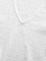 White Textured Short Sleeve V-Neck T-Shirt - Image 7 of 7