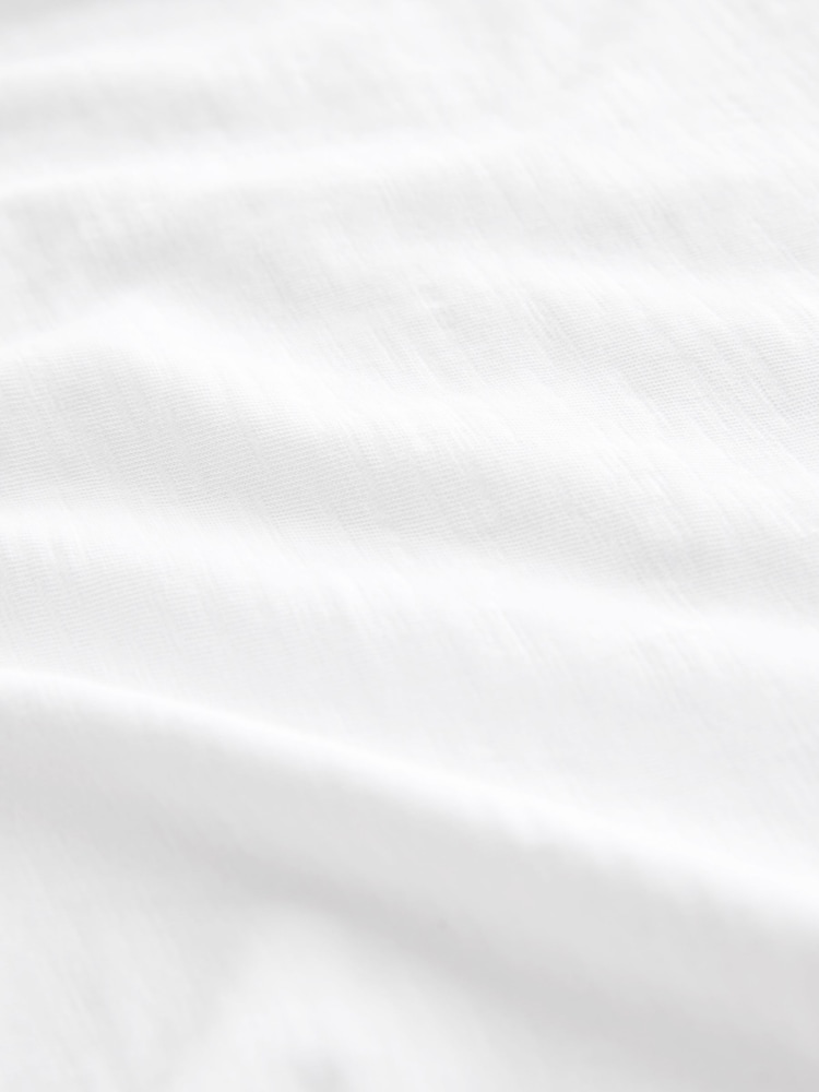 White - Crochet Short Sleeve 100% Cotton T-Shirt - Image 7 of 7 White - Crochet Short Sleeve 100% Cotton T-Shirt - Image 7 of 7
