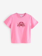 Pink Crab Beaded Embellished Crab T-Shirt - Image 5 of 7