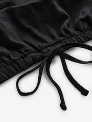 Black Short Sleeve Bubblehem 100% Cotton T-Shirt - Image 4 of 6