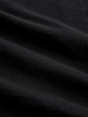 Black Short Sleeve Bubblehem 100% Cotton T-Shirt - Image 6 of 6