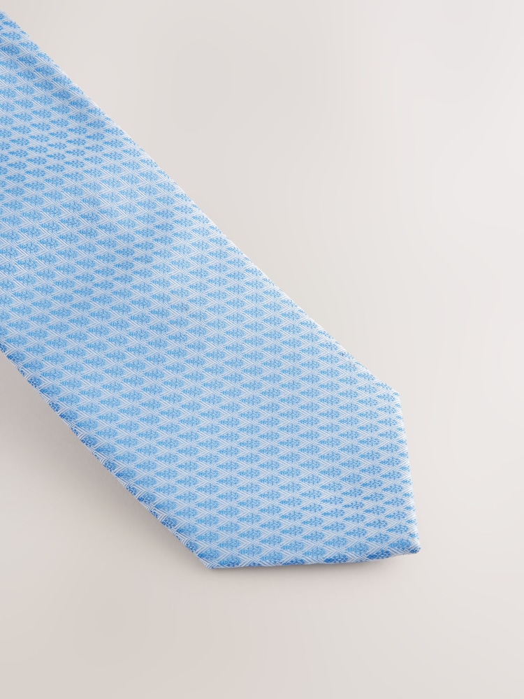 Blue Tie and Pocket Square Set - Image 2 of 4 Blue Tie and Pocket Square Set - Image 2 of 4