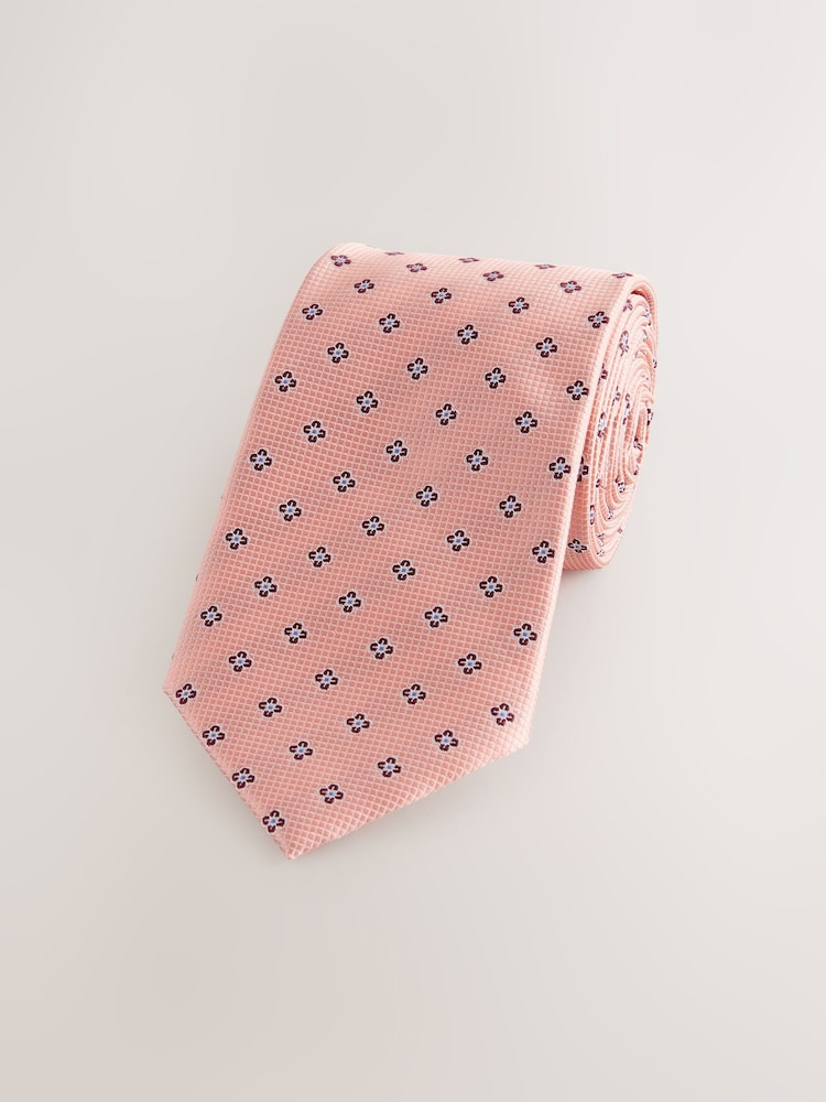 Pink Printed Tie - Image 1 of 3