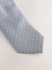 Blue 100% Silk Tie and Pocket Square Set - Image 3 of 5