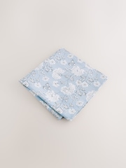 Blue 100% Silk Tie and Pocket Square Set - Image 5 of 5
