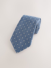 Blue Printed Tie - Image 1 of 3