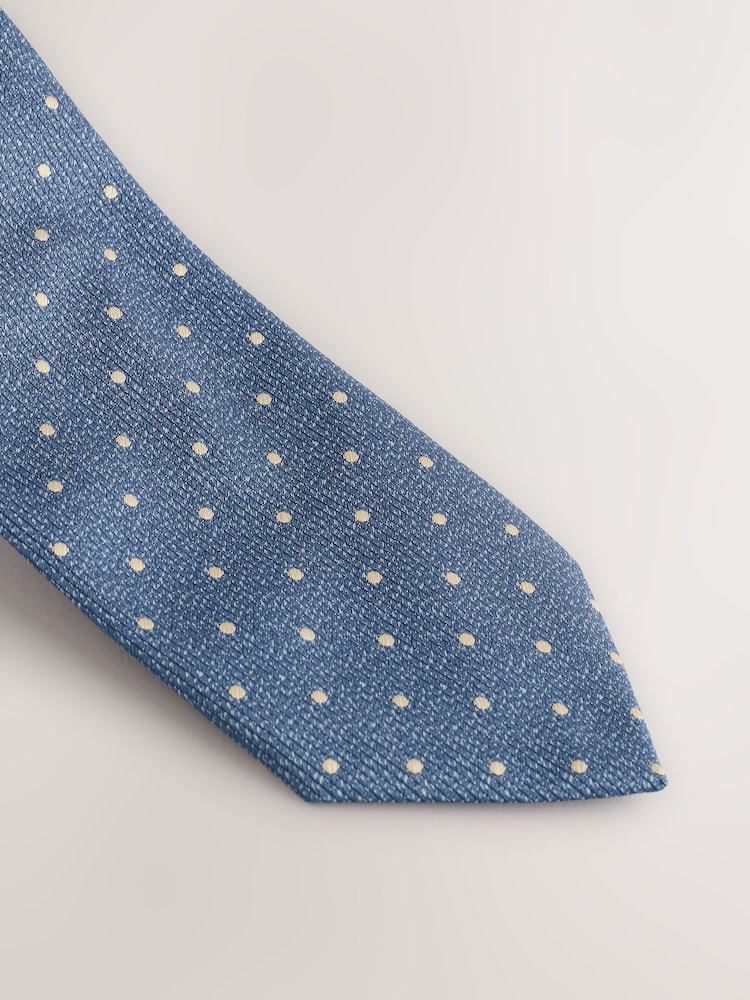 Blue Printed Tie - Image 2 of 3