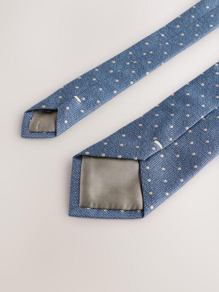 Blue Printed Tie - Image 3 of 3