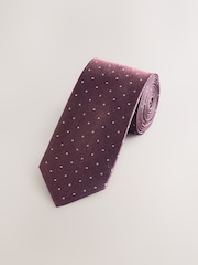 Red Printed Silk Tie - Image 1 of 3