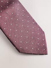 Red Printed Silk Tie - Image 2 of 3