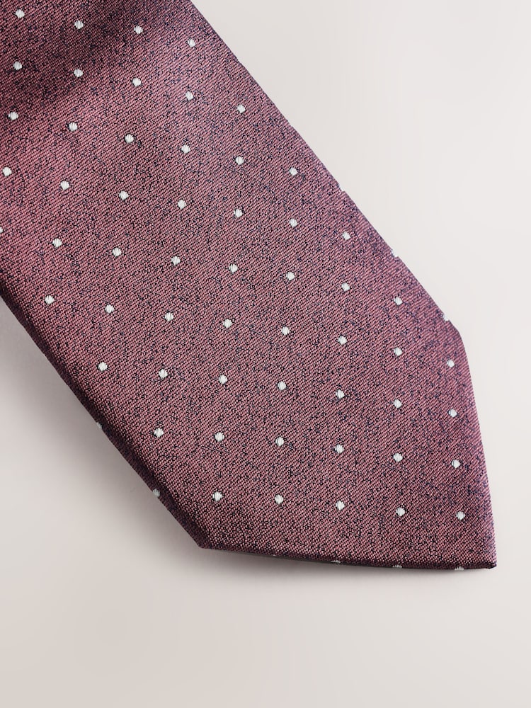 Red Printed Silk Tie - Image 2 of 3