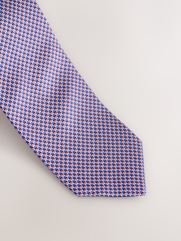 Pink Tie With Tie Clip - Image 2 of 3