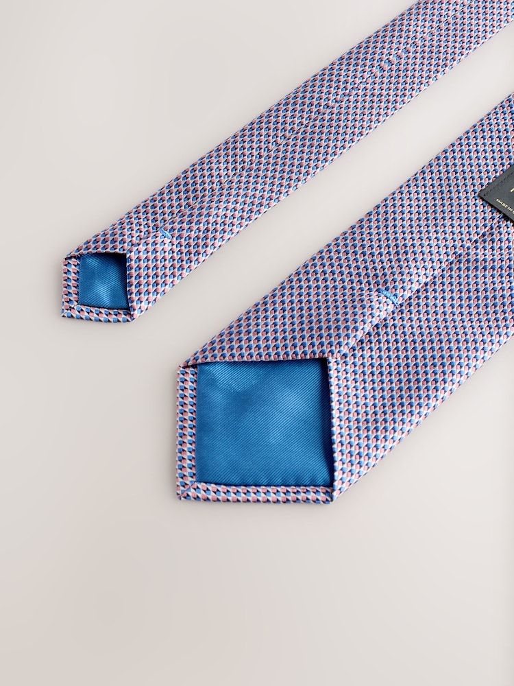 Pink Tie With Tie Clip - Image 3 of 3