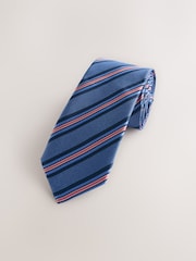 Navy Slim Pattern Tie - Image 1 of 3