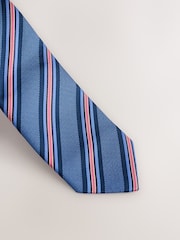 Navy Slim Pattern Tie - Image 2 of 3