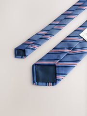 Navy Slim Pattern Tie - Image 3 of 3