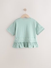 Mint Green Lace Frill Hem T-Shirt (3-16yrs) - Image 4 of 6