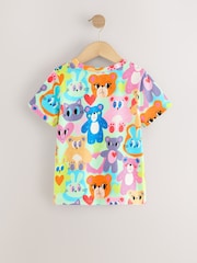 Multi Bright Animal Print Character T-Shirt (3-16yrs) - Image 2 of 4