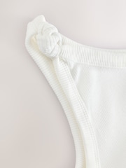 White Rib One Shoulder Vest (3-16yrs) - Image 3 of 4