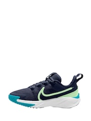 Nike Navy Blue Volt Junior Star Runner 4 Trainers - Image 2 of 4