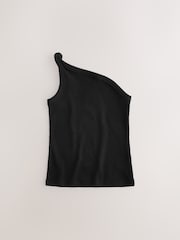 Black Rib One Shoulder Vest (3-16yrs) - Image 1 of 3