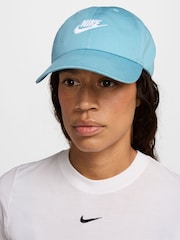 Nike Denim Turquoise Club Unstructured Futura Wash 100% Cotton Cap - Image 1 of 6