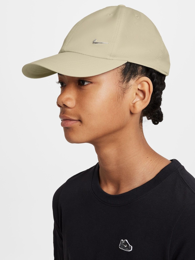 Nike Cream Dri-FIT Kids Club Unstructured Metal Swoosh Cap - Image 3 of 6