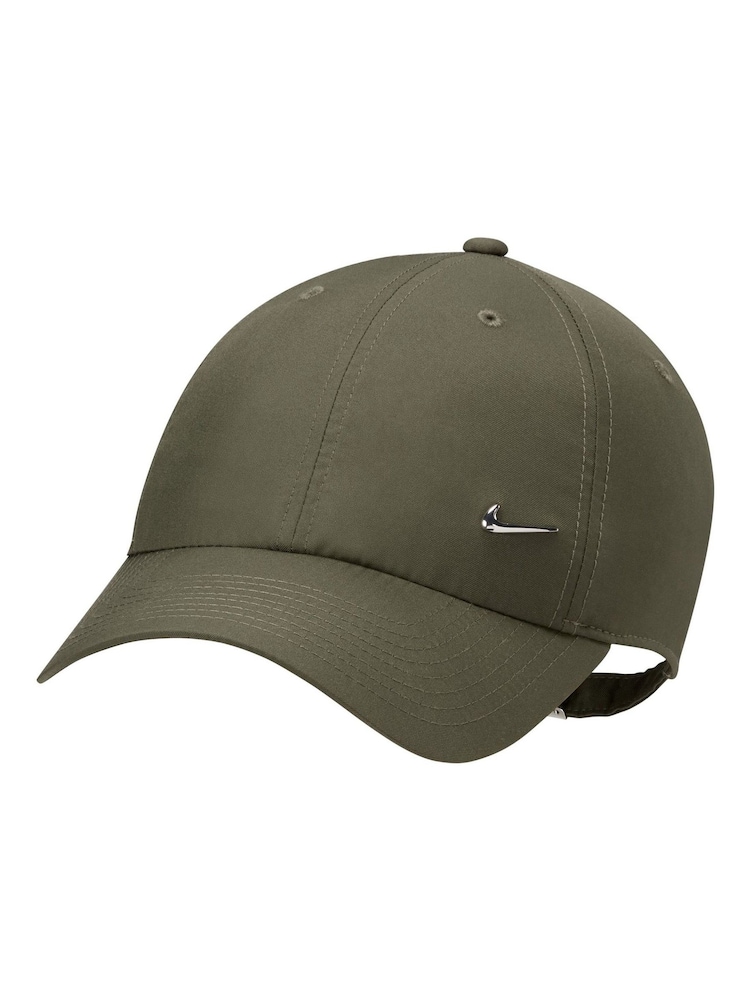 Nike Olive Green Dri-FIT Club Unstructured Metal Swoosh Cap - Image 1 of 2