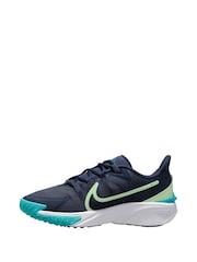 Nike Navy Blue Volt Youth Star Runner 4 Trainers - Image 2 of 4