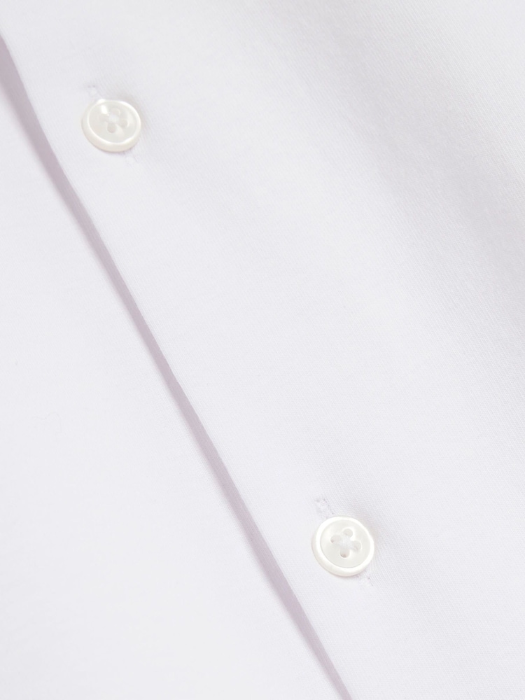 River Island White 100% Cotton Muscle Fit Jersey Shirt - Image 6 of 6