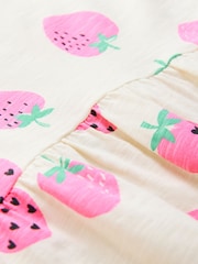Pink Strawberry Short Sleeve Jersey Summer Dress (3-16yrs) - Image 8 of 8