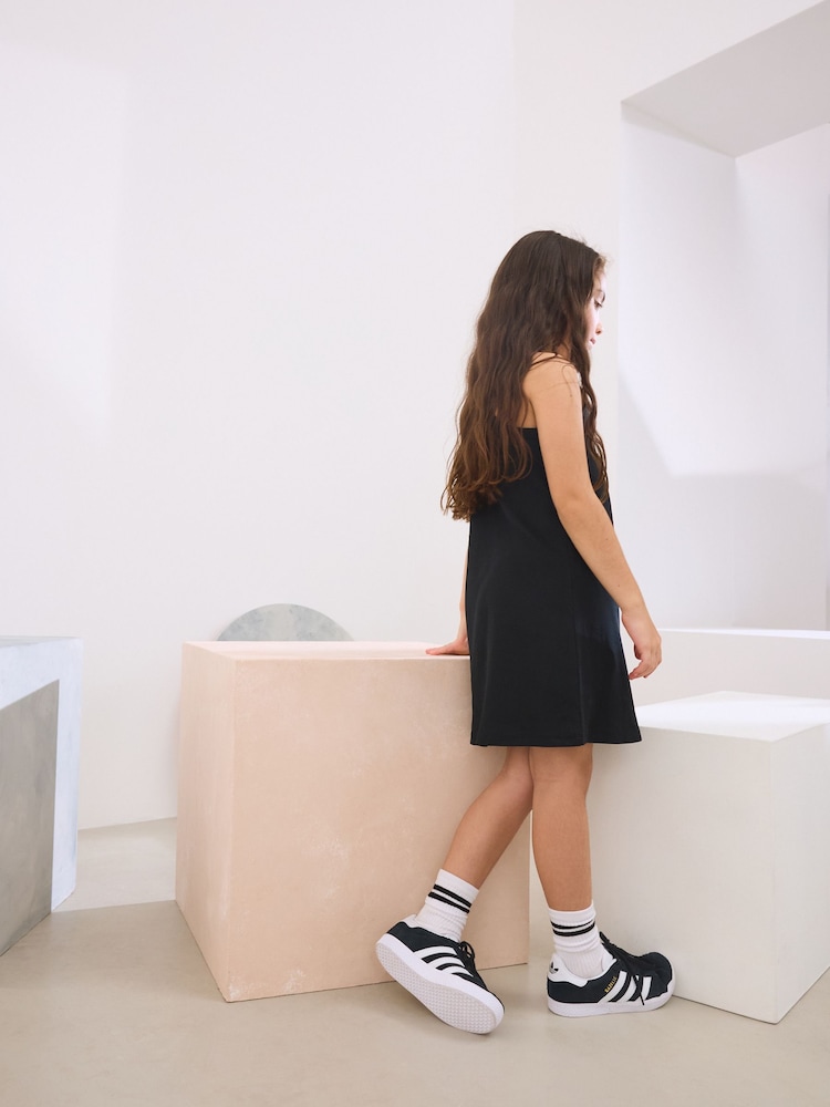 Negro - Rib Racer Summer Dress (3-16yrs) - Imagen 2 de 7