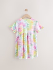 Multi Tie Dye Short Sleeve Jersey Summer Dress (3-16yrs) - Image 6 of 8