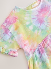 Multi Tie Dye Short Sleeve Jersey Summer Dress (3-16yrs) - Image 8 of 8