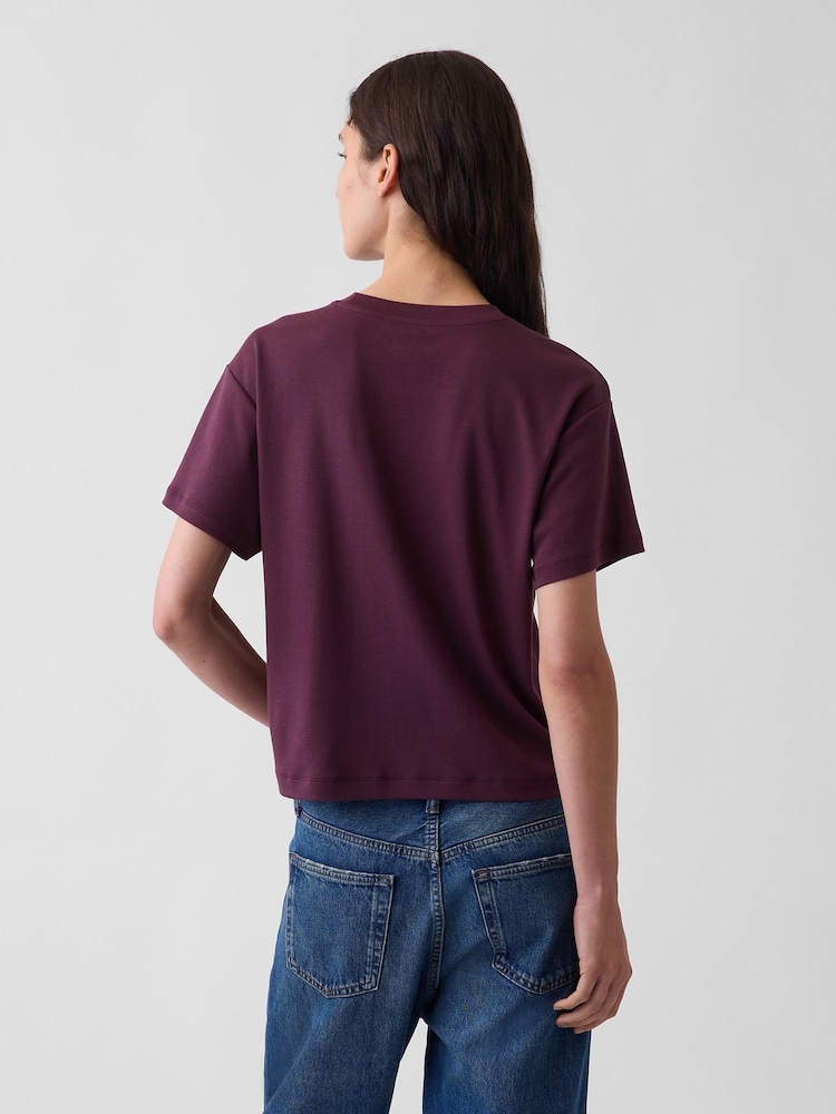Gap Burgundy Supima® Cotton Relaxed T-Shirt - Image 2 of 4