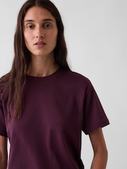 Gap Burgundy Supima® Cotton Relaxed T-Shirt - Image 3 of 4